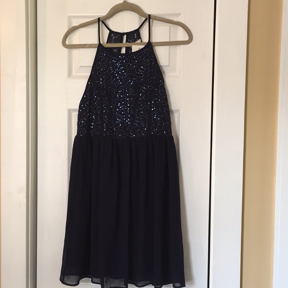 Ya Los Angeles Navy Blue Sequin Dress